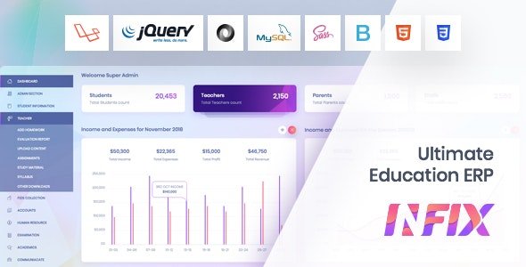 InfixEdu School – School Management System Software v8.2.2