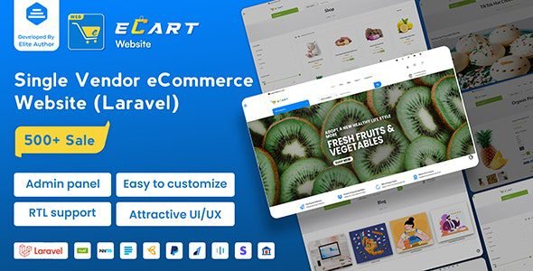 eCart Web – eCommerce Store Website with Laravel V5.0.2