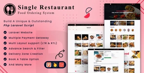 Single Restaurant – Laravel Website & Admin Panel v9.0