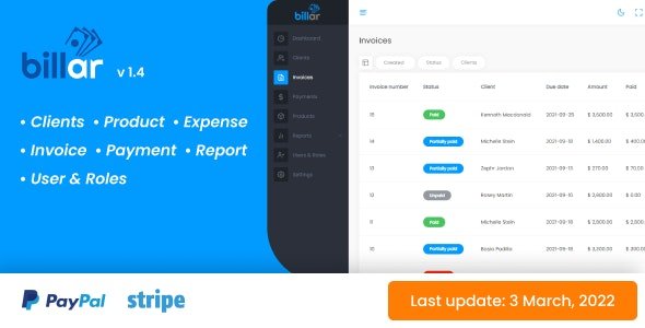 Billar – Invoice Management System By GainHQ v2.1
